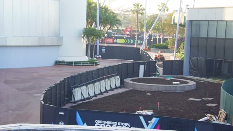 Epcot Future World Construction Updates February 2020 new wall west side
