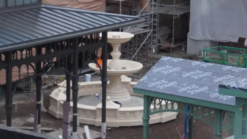 France pavilion construction update February 2020 fountain