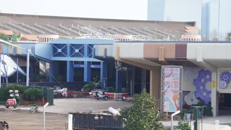 Guardians of the Galaxy Roller Coaster construction update February 2020 solar panels from a distance