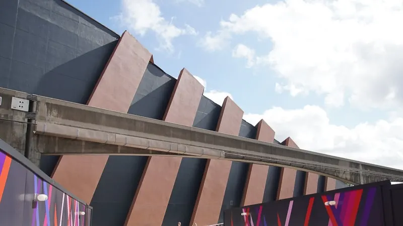 Guardians of the Galaxy Roller Coaster construction update February 2020 coming from front of Epcot