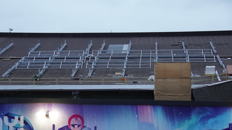 Guardians of the Galaxy Roller Coaster construction update February 2020 roof