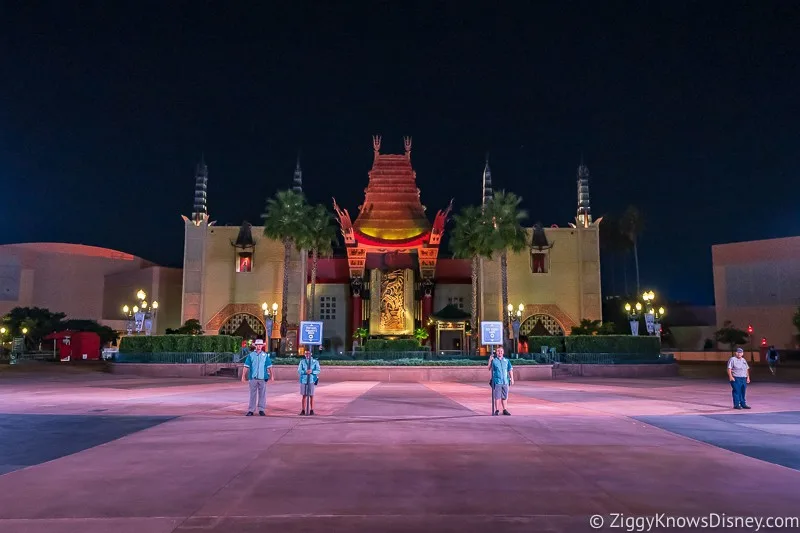 Disney's Hollywood Studios in front of the Chinese Theater early morning