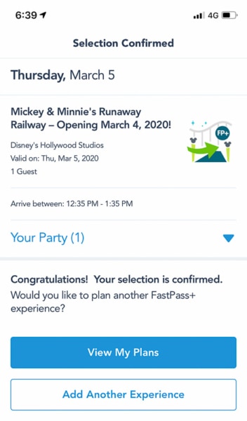 FastPass+ for Mickey and Minnie's Runaway Railway My Disney Experience