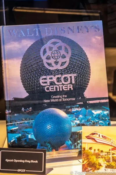 EPCOT Center book with Spaceship Earth