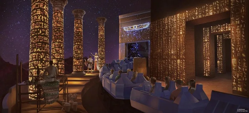 New Egypt Scene in Spaceship Earth refurbishment