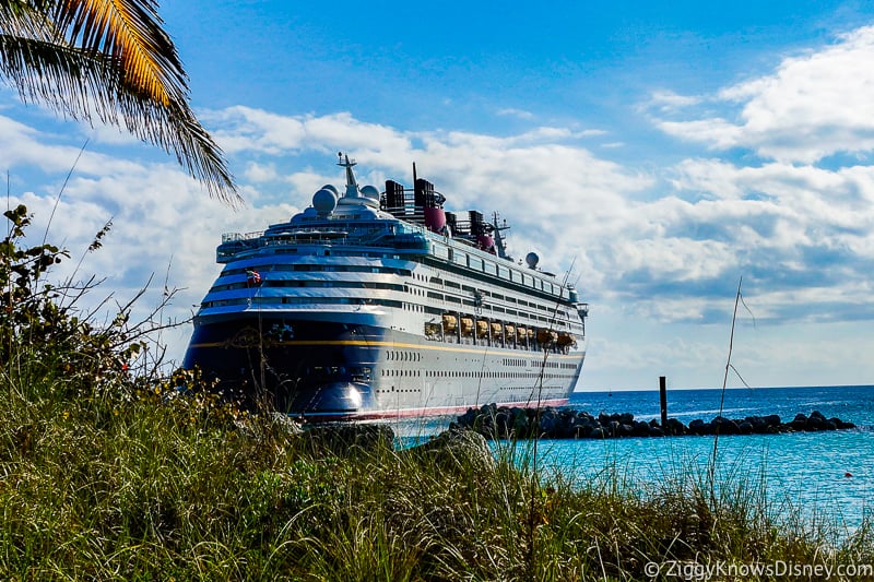 Disney Magic Ship docked on Castaway Cay