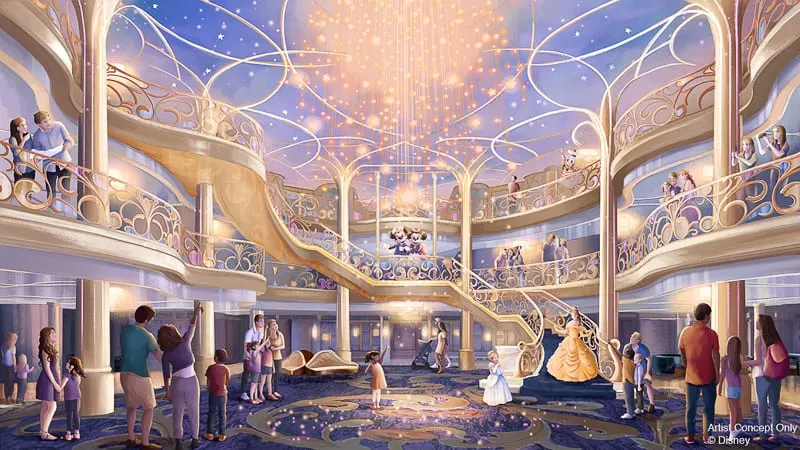 Disney Wish interior concept art Disney Cruise Line