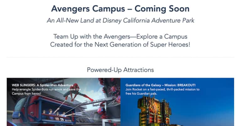 Avengers Campus Disney's Marvel Land | Opening, Rides & Details