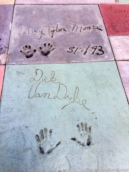 Dick Van Dyke Mary Tyler Moore footprints Chinese Theater