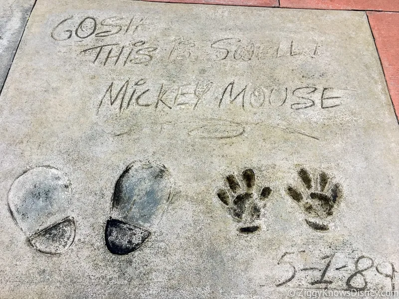 Mickey Mouse footprints Chinese Theater