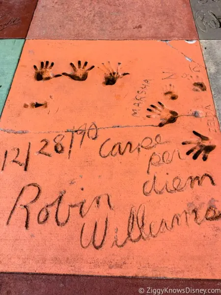 Robin Williams footprints Chinese Theater