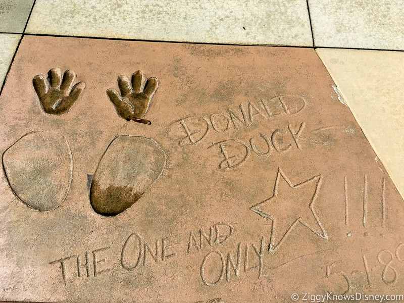Donald Duck footprints Chinese Theater