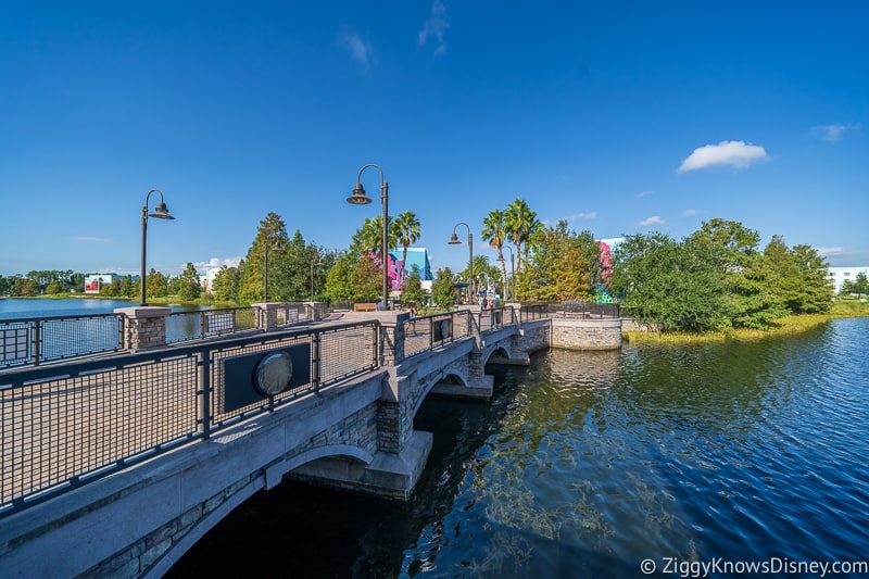 Walkway to Disney Skyliner station Art of Animation