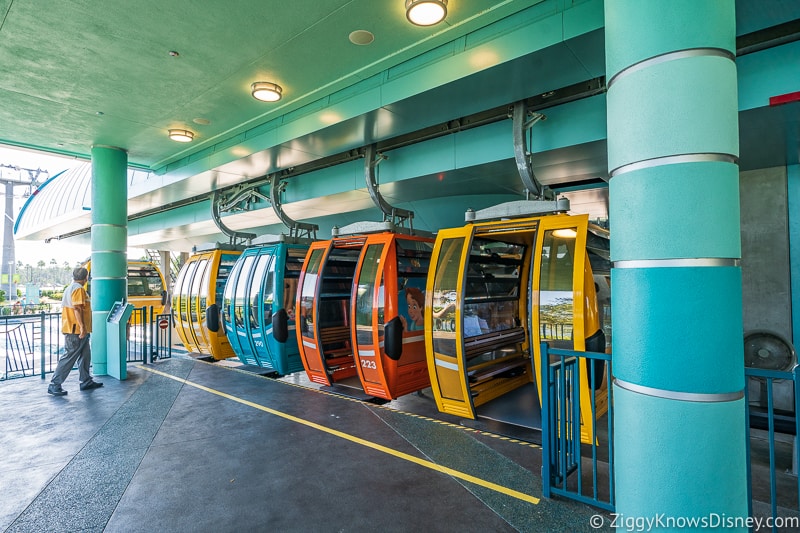 staying on Disney Skyliner Gondola at station