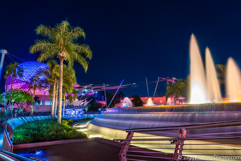 Epcot at night Disney World Crowd Calendar