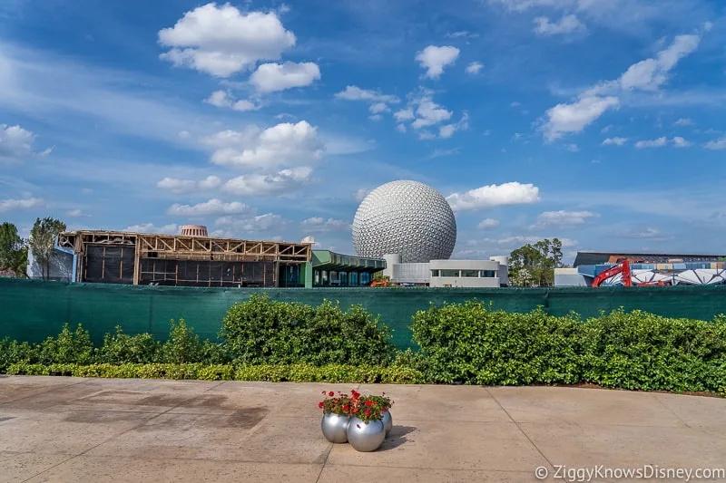 construction wall during Epcot Flower and Garden Festival