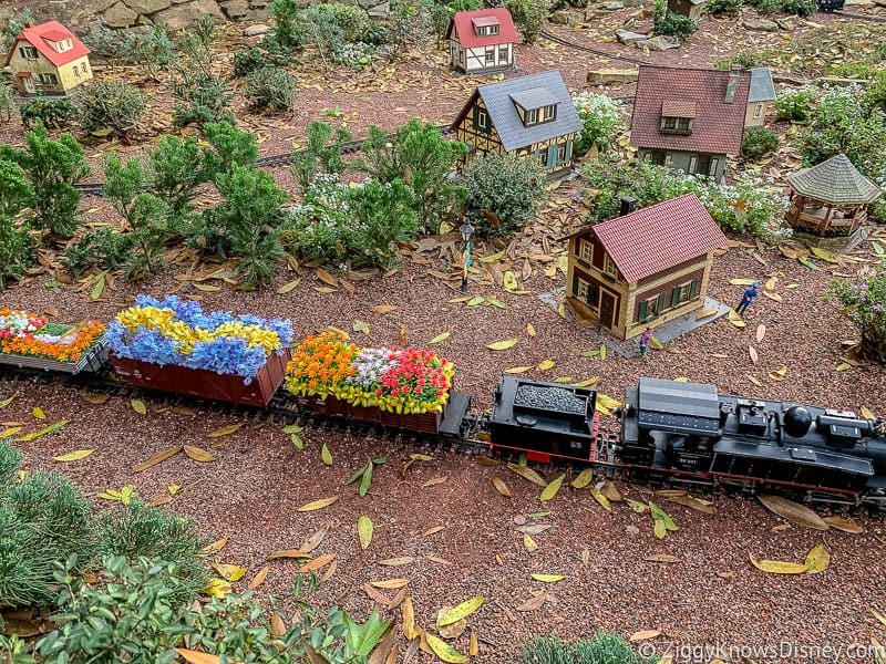 Mini Train in Germany pavilion Epcot Flower and Garden Festival