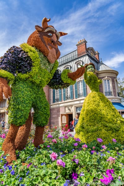 Beauty and the Beast Topiaries Epcot Flower and Garden Festival