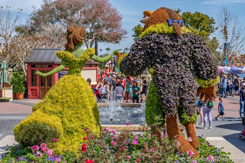 Beauty and the Beast France Topiaries Epcot Flower and Garden Festival