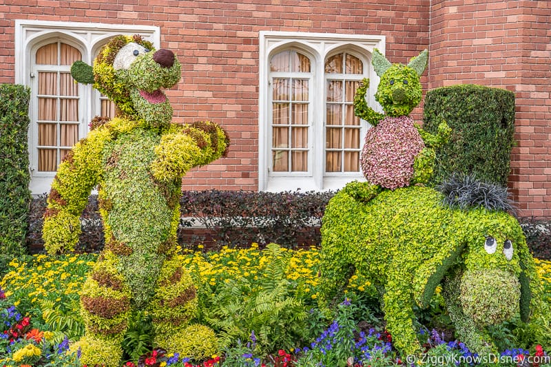 Tigger Eeyore and Piglet Topiaries Epcot Flower and Garden Festival