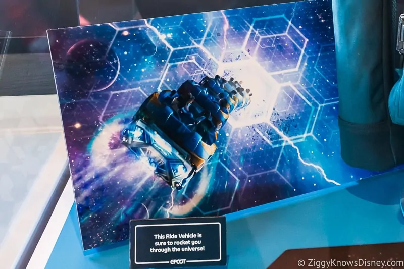ride vehicle for Guardians of the Galaxy: Cosmic Rewind Roller Coaster