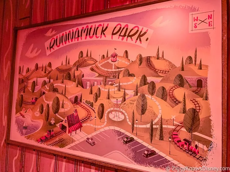 Mickey and Minnie's Runaway Railway Runnamuck Park painting