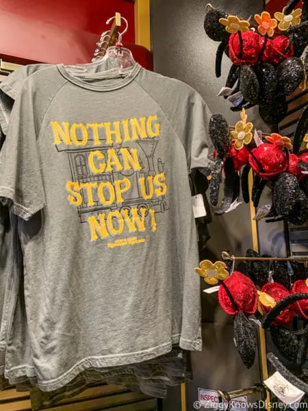 Mickey and Minnie's Runaway Railway Merchandise nothing can stop us now shirts