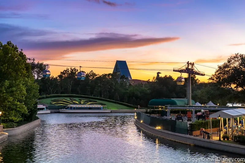 Sunset from the France Pavilion in Epcot