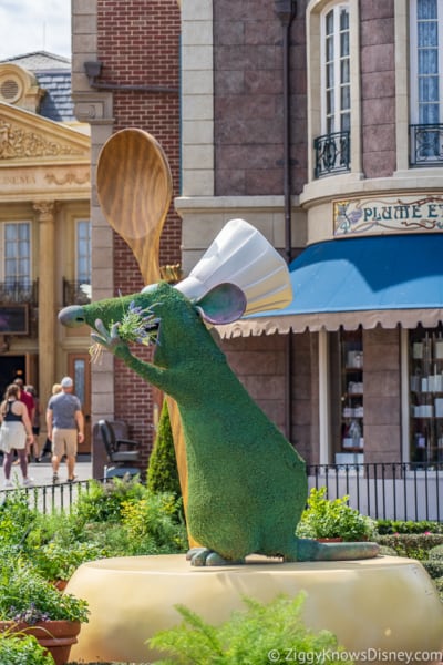 Remy's Ratatouille Adventure gardens in France Epcot