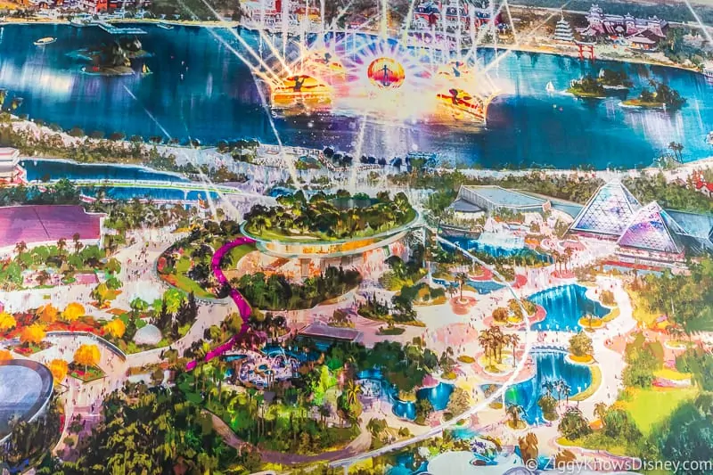 Concept art for EPCOT Map after 50th Anniversary