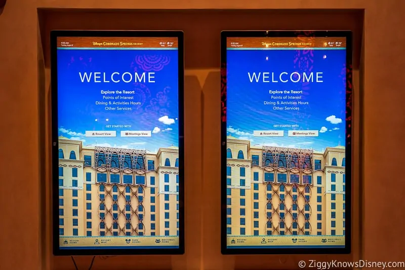 welcome display in Disney World hotel