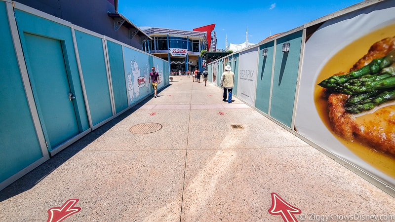 directional arrows on walkway