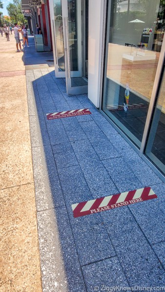 Please stand here signs Disney Springs Reopening