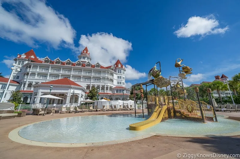 Grand Floridian Resort outside pool and slide