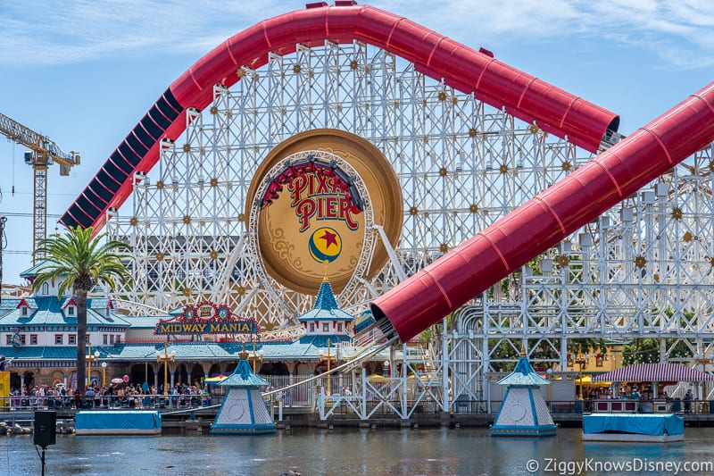 Incredicoaster in Pixar Pier Disney California Adventure