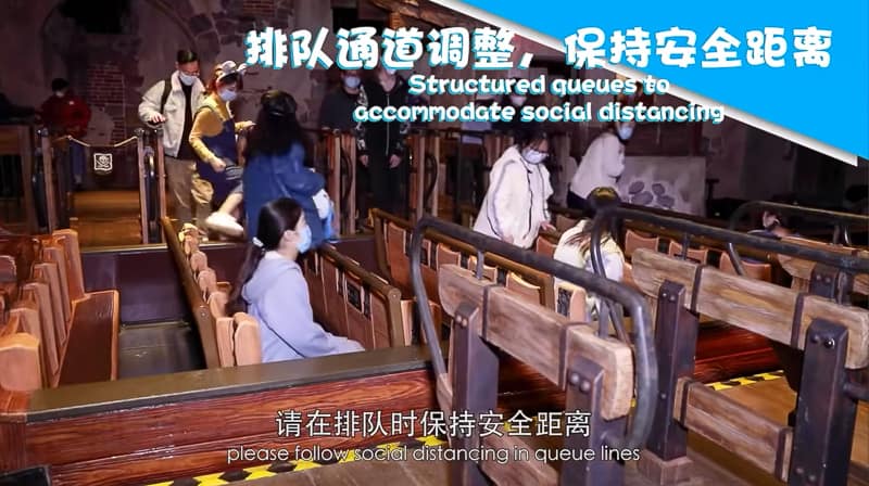 keeping distances on attractions in Shanghai Disneyland