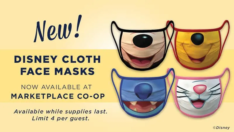 Disney Character Face Masks in Disney Springs