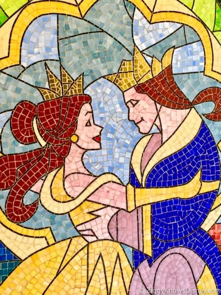 Beauty and The Beast mosaic mural