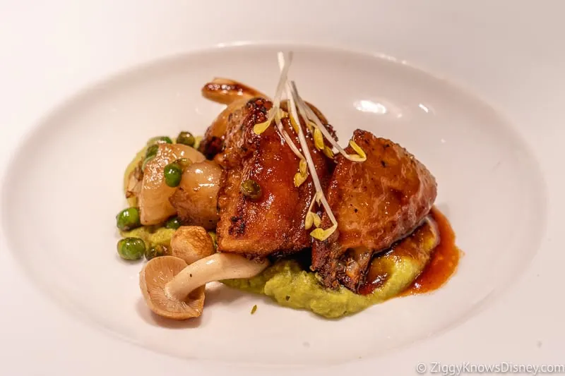 pork belly in a bowl with mushrooms