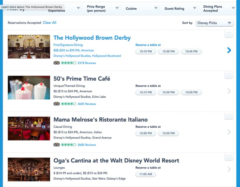 Disney World Dining Reservations Complete Guide to ADRs