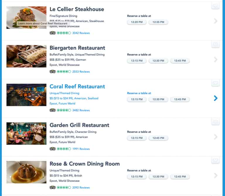 Disney World Dining Reservations Complete Guide to ADRs