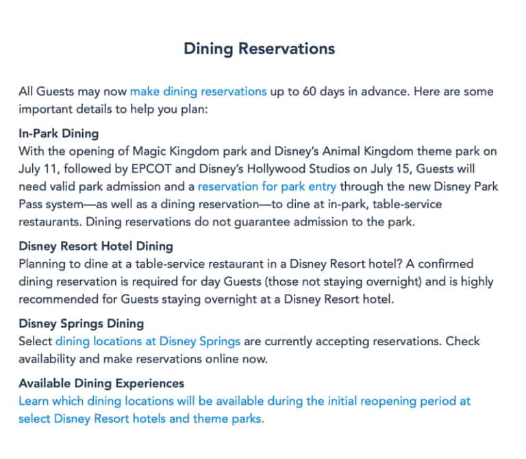 Disney World Dining Reservations Complete Guide to ADRs