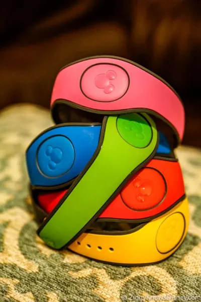 stack of colored MagicBands