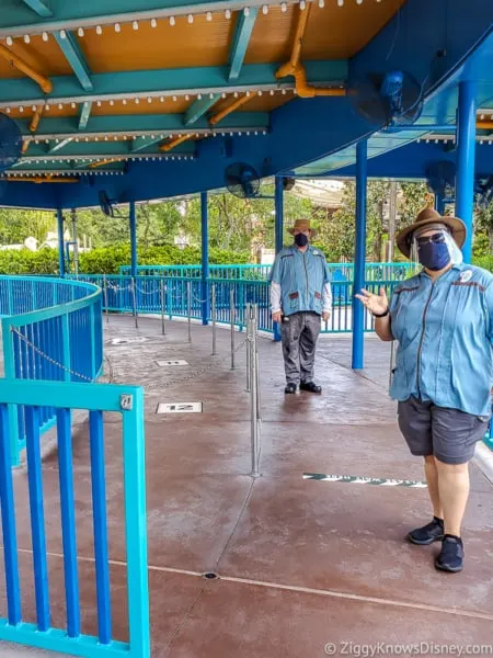 Cast Members with face masks in Disney's Animal Kingdom