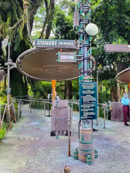 Standby entrance outside Flight of Passage