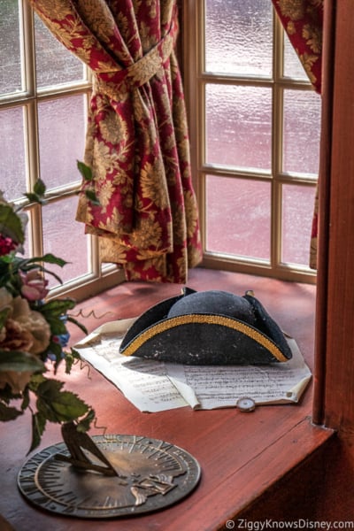hat in the window at Liberty Tree Tavern