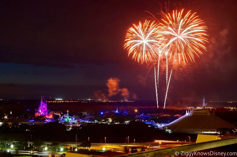 Fireworks over the Magic Kingdom from California Grill