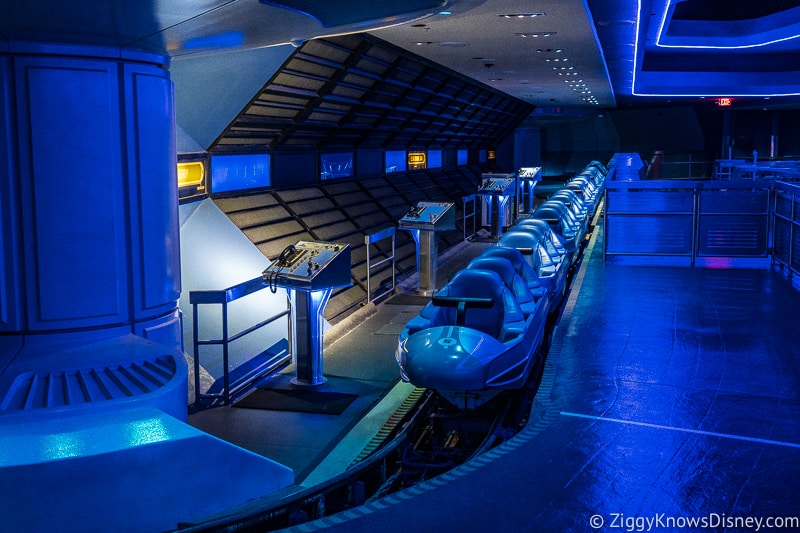 Space Mountain train loading area Magic Kingdom