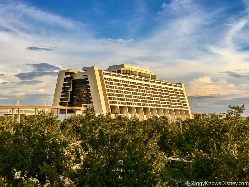 Disney's Contemporary Resort outside from monorail