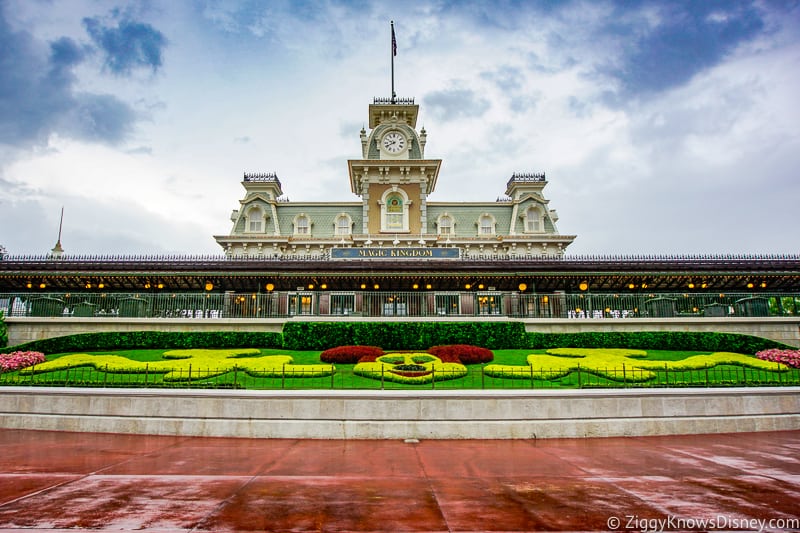 Disney's Magic Kingdom as a storm is coming